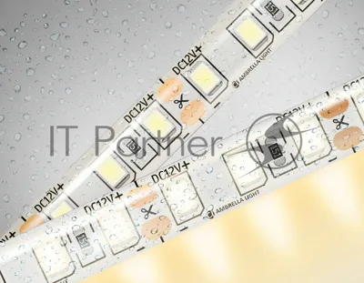 Светодиодная лента Ambrella light GS1201 2835 120Led/ 9.6W m/ 12V IP65 3000K/ 5000*8*2.27mm (2 конт.)