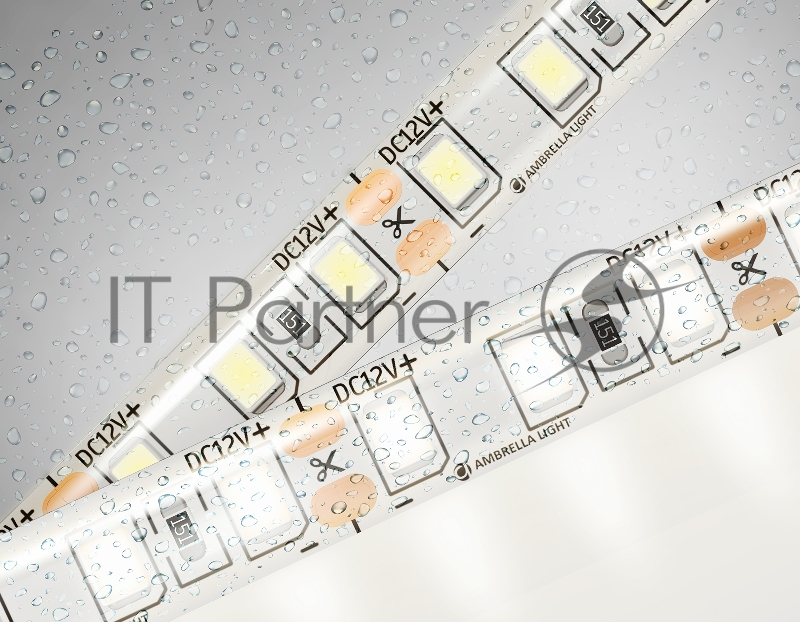 Светодиодная лента Ambrella light GS1202 2835 120Led/ 9.6W m/ 12V IP65 4500K/ 5000*8*2.27mm (2 конт.)