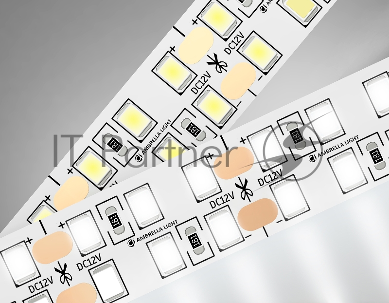 Светодиодная лента Ambrella light GS1602 2835 240Led/ 19.2W m/ 12V IP20 4500K/ 5000*14*1.2mm (2 конт.)