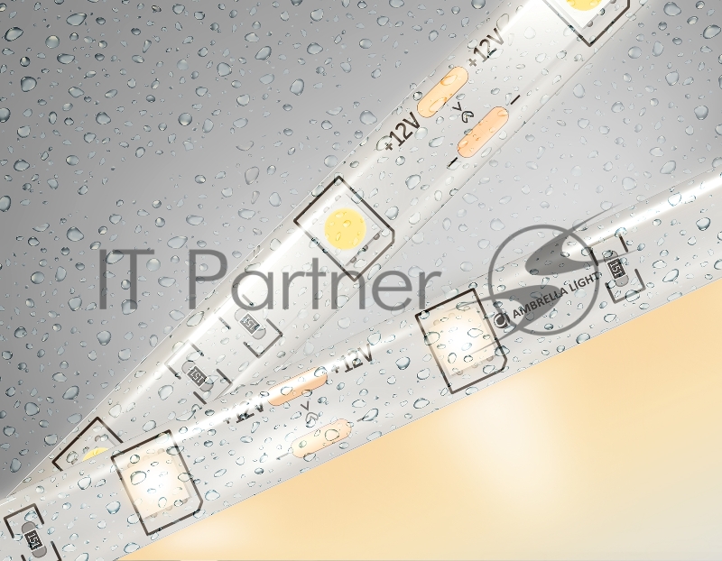 Светодиодная лента Ambrella light GS1901 5050 30Led/ 7.2W m/ 12V IP65 3000K/ 5000*10*2.87mm (2 конт.)