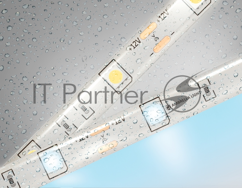 Светодиодная лента Ambrella light GS1903 5050 30Led/ 7.2W m/ 12V IP65 6500K/ 5000*10*2.87mm (2 конт.)