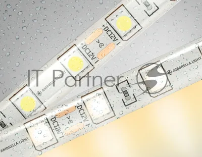 Светодиодная лента Ambrella light GS2101 5050 60Led/ 14.4W m/ 12V IP65 3000K/ 5000*10*2.87mm (2 конт.)