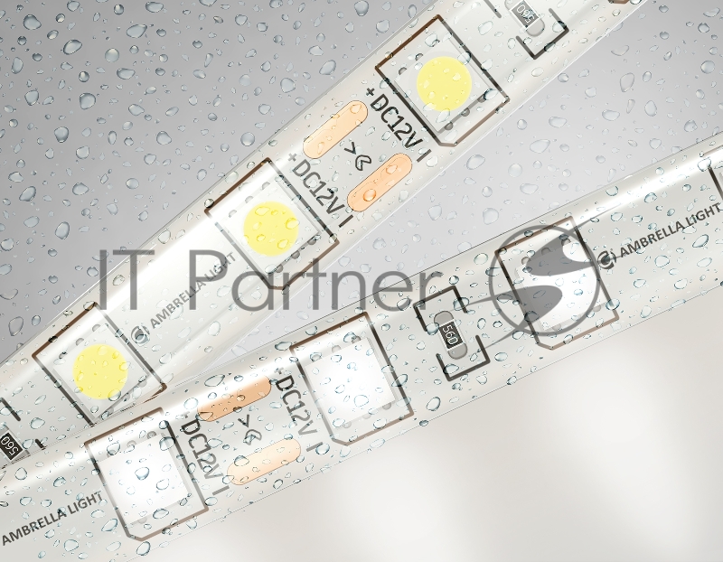 Светодиодная лента Ambrella light GS2102 5050 60Led/ 14.4W m/ 12V IP65 4500K/ 5000*10*2.87mm (2 конт.)