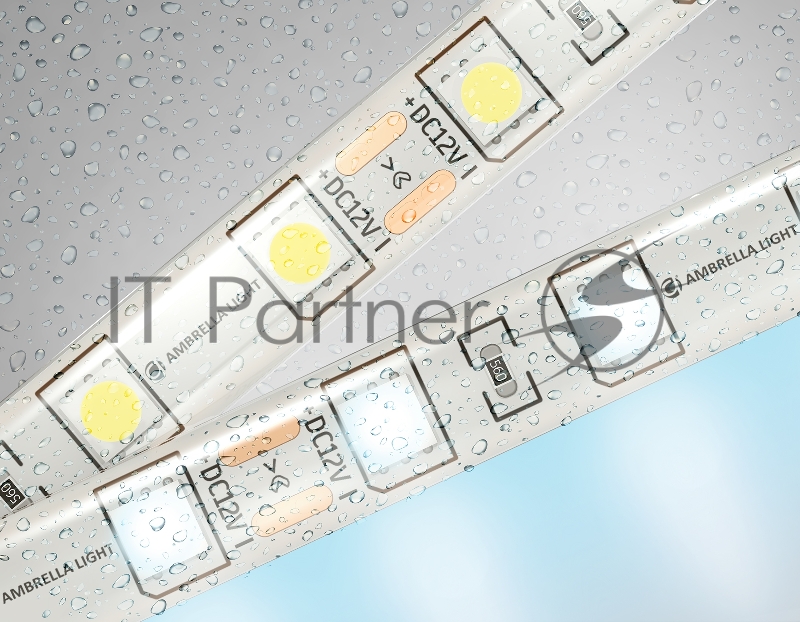 Светодиодная лента Ambrella light GS2103 5050 60Led/ 14.4W m/ 12V IP65 6500K/ 5000*10*2.87mm (2 конт.)