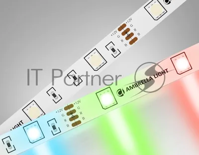 Светодиодная лента Ambrella light GS2201 5050 30Led/ 7.2W m/ 12V IP20 RGB /5000*10*1.87mm (4 конт.)