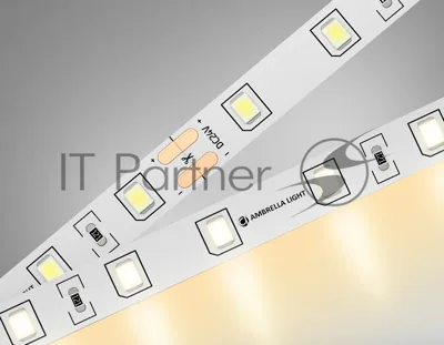 Светодиодная лента Ambrella light GS3001 2835 60Led/ 6W m/ 24V IP20 3000K/ 5000*8*1.2mm (2 конт.)