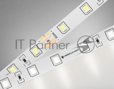 Светодиодная лента Ambrella light GS3002 2835 60Led/ 6W m/ 24V IP20 4500K/ 5000*8*1.2mm (2 конт.)
