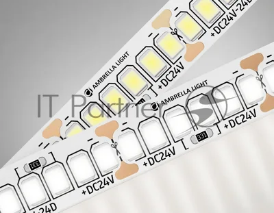 Светодиодная лента Ambrella light GS3402 2835 240Led/ 20W m/ 24V IP20 4500K/ 5000*10*1.2mm (2 конт.)