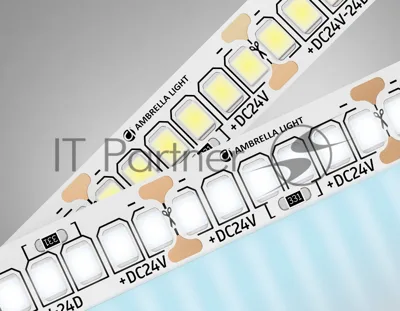 Светодиодная лента Ambrella light GS3403 2835 240Led/ 20W m/ 24V IP20 6500K/ 5000*10*1.2mm (2 конт.)