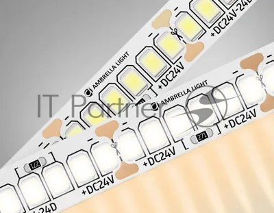 Светодиодная лента Ambrella light GS3501 2835 240Led /22W m/ 24V IP20 3000K/ 5000*10*1.2mm (2 конт.)
