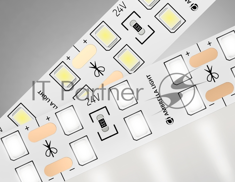 Светодиодная лента Ambrella light GS3602 2835 204Led/ 20W m/ 24V IP20 4500K/ 5000*14*1.2mm (2 конт.)