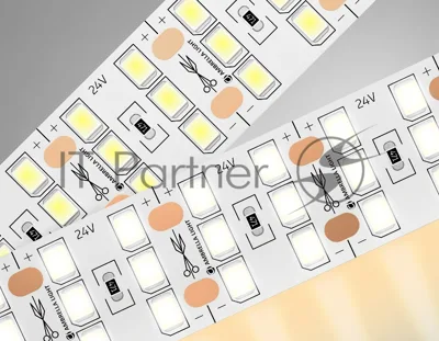 Светодиодная лента Ambrella light GS3901 2835 324Led/ 26W m/ 24V IP20 3000K/ 5000*18*1.2mm (2 конт.)