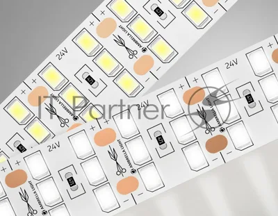 Светодиодная лента Ambrella light GS3902 2835 324Led/ 26W m/ 24V IP20 4500K/ 5000*18*1.2mm (2 конт.)