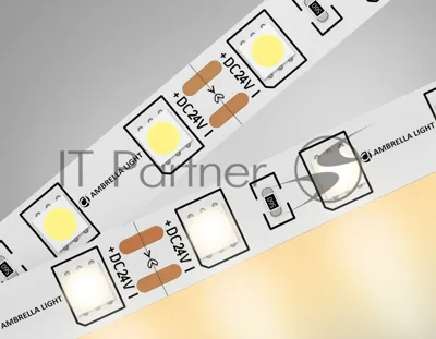 Светодиодная лента Ambrella light GS4001 5050 60Led/ 14.4W m/ 24V IP20 3000K/ 5000*10*1.87mm (2 конт.)