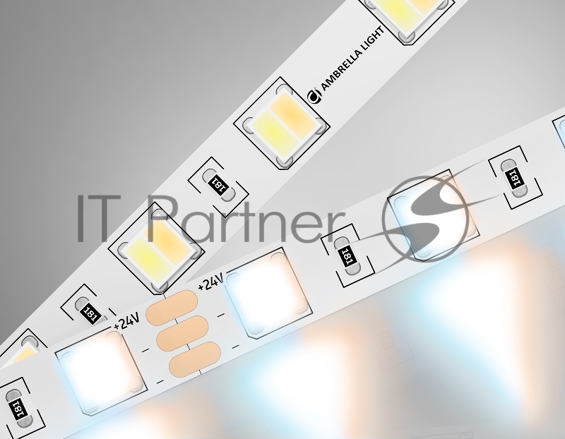 Светодиодная лента Ambrella light GS4101 5050 60Led/ 14W m/ 24V IP20 CCT 3000-6500K/ 5000*10*1.87mm (3 конт.)