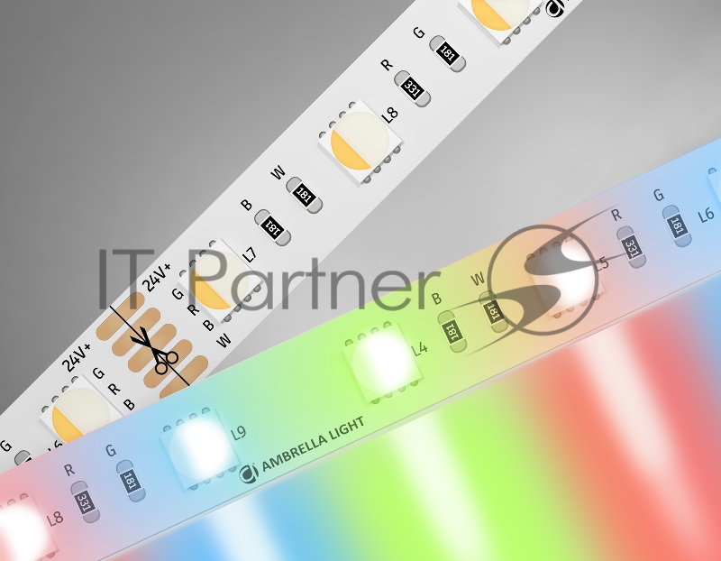 Светодиодная лента Ambrella light GS4401 5050 60Led /10W m/ 24V IP20 RGBW+3000K/ 5000*10*1.87mm (5 конт.)