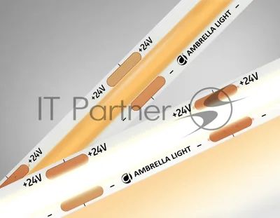Светодиодная лента Ambrella light GS4701 COB 480Led/ 12W m/ 24V IP20 3000K/ 5000*8*1.54mm (2 конт.)