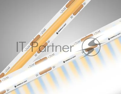 Светодиодная лента Ambrella light GS4901 COB 608Led/ 12W m/ 24V IP20 CCT 3000-6500K/ 5m*8mm*2.2mm (3 конт.)