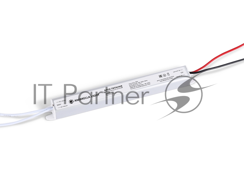 Блок питания 12V 18W 1.5A IP20 185-260V 172*18*18