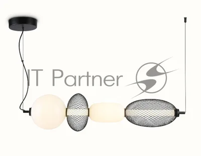 Подвесной светодиодный светильник Ambrella light LH11010 BK/FR черный/белый матовый 32W 3000K 915*220*220