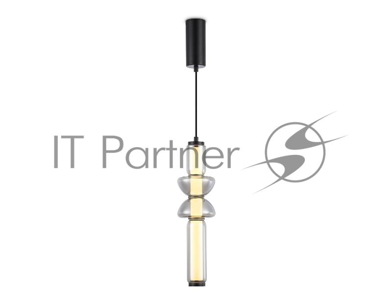 Подвесной светодиодный светильник Ambrella light LH11021 BK/SM черный/дымчатый 17W 3000K D120*435