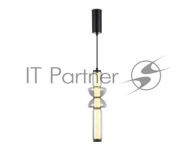 Подвесной светодиодный светильник Ambrella light LH11021 BK/SM черный/дымчатый 17W 3000K D120*435