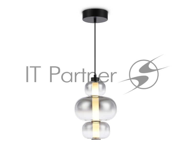 Подвесной светодиодный светильник Ambrella light LH11057 BK/SM черный/дымчатый 18W 3000K D230*350
