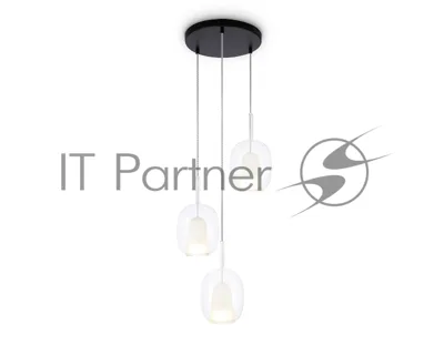 Подвесной светильник Ambrella light LH11151/3 BK/WH/CL черный/белый/прозрачный E27*3 max 60W D425*1500