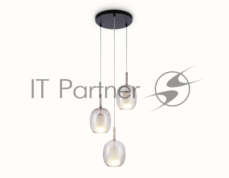 Подвесной светильник Ambrella light LH11156/3 BK/WH/TI черный/белый/янтарь E27*3 max 60W D425*1500