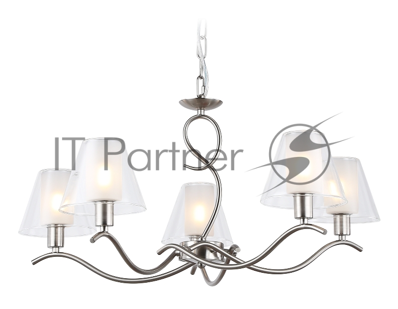 Люстра Ambrella light LH57081/5 SN/FR никель/белый матовый E14/5 max 40W D690*790
