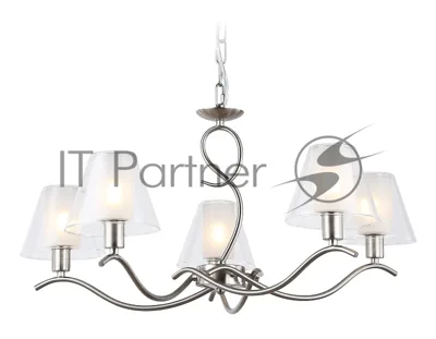 Люстра Ambrella light LH57081/5 SN/FR никель/белый матовый E14/5 max 40W D690*790