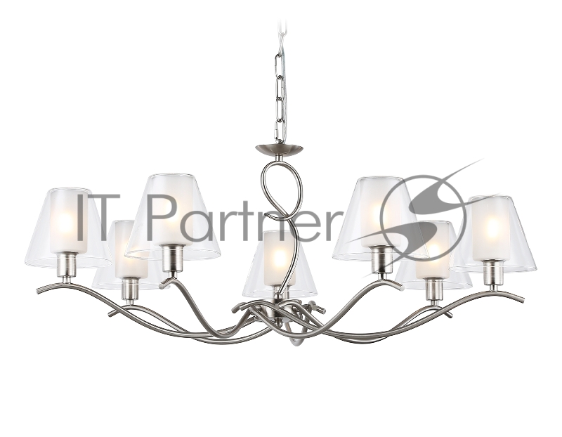 Люстра Ambrella light LH57083/7 SN/FR никель/белый матовый E14/7 max 40W D840*790