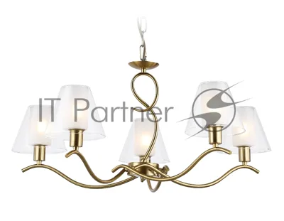 Люстра Ambrella light LH57091/5 BS/FR латунь/белый матовый E14/5 max 40W D690*790