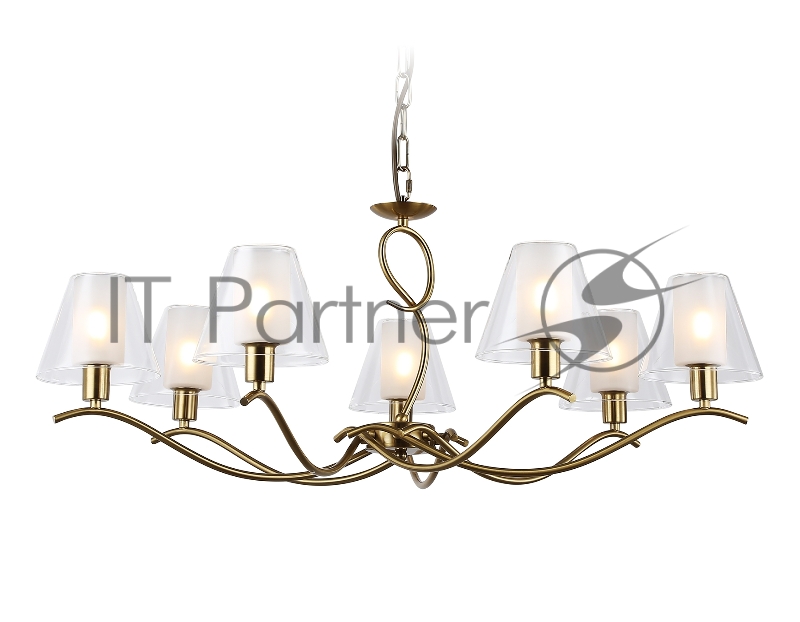 Люстра Ambrella light LH57093/7 BS/FR латунь/белый матовый E14/7 max 40W D840*790