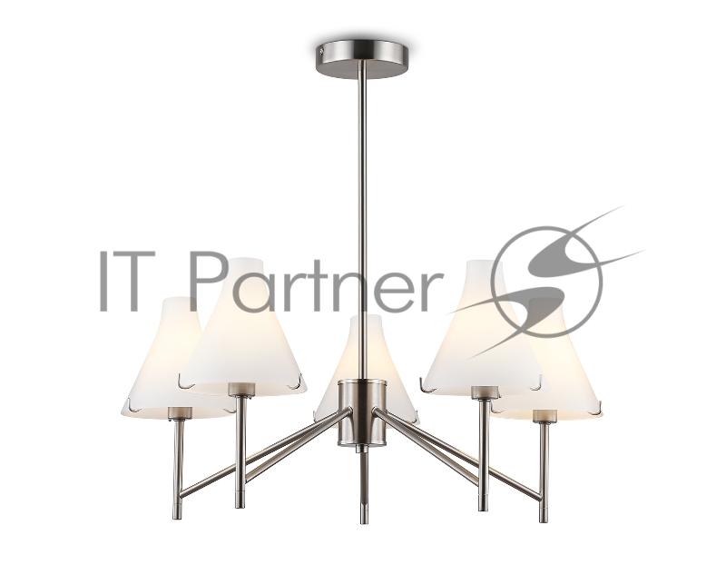 Люстра Ambrella light LH57123/5 SN/FR никель/белый матовый E14/5 max 40W D650*590