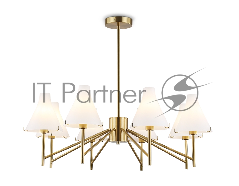 Люстра Ambrella light LH57135/8 BS/FR латунь/белый матовый E14/8 max 40W D800*650