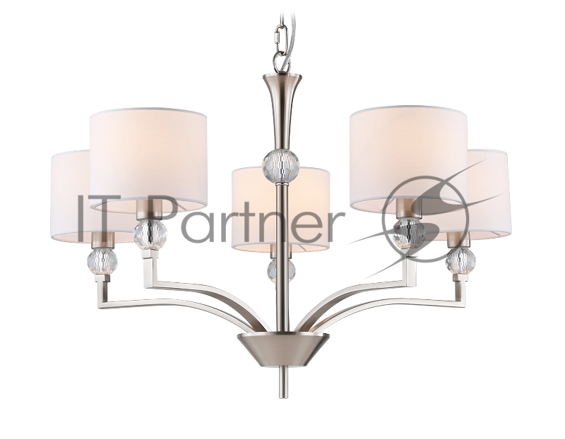 Люстра Ambrella light LH71121/5 SN/WH никель/белый E14/5 max 40W D660*880