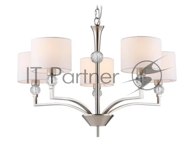 Люстра Ambrella light LH71121/5 SN/WH никель/белый E14/5 max 40W D660*880