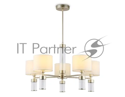 Люстра Ambrella light LH71301/5 CGD/WH золото/белый E14/5 max 40W D680*740