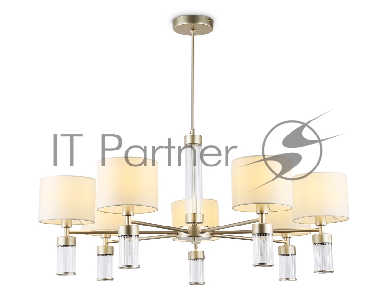 Люстра Ambrella light LH71303/7 CGD/WH золото/белый E14/7 max 40W D860*740