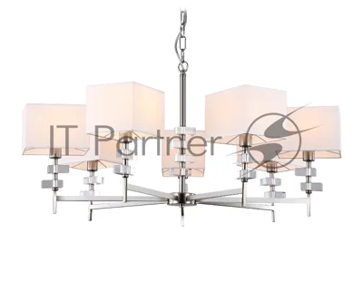 Люстра Ambrella light LH71323/7 SN/WH никель/белый E14/7 max 40W D860*850