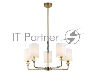 Люстра Ambrella light LH71500/5 BS/FR латунь/белый матовый E14*5 max 40W D680*640