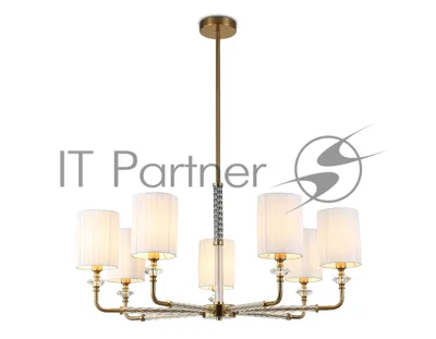 Люстра Ambrella light LH71503/7 BS/FR латунь/белый матовый E14*7 max 40W D840*640