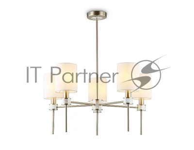 Люстра Ambrella light LH72371/5 DBS/WH темная латунь/белый E14/5 max 40W D680*720