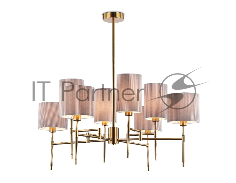 Люстра Ambrella light LH72383/8 BS/GR латунь/серый E14*8 max 40W D810*705