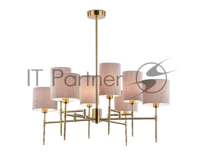 Люстра Ambrella light LH72383/8 BS/GR латунь/серый E14*8 max 40W D810*705