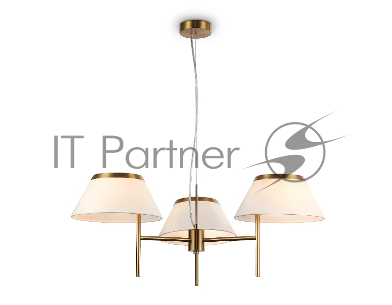 Люстра Ambrella light LH72471/3 BS/WH латунь/белый Е14/3 max 40W D800*290-1080