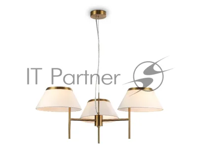 Люстра Ambrella light LH72471/3 BS/WH латунь/белый Е14/3 max 40W D800*290-1080