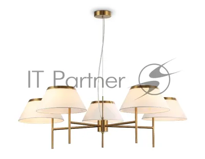 Люстра Ambrella light LH72473/5 BS/WH латунь/белый Е14/5 max 40W D1000*290-1080