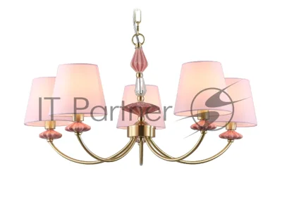 Люстра Ambrella light LH75024/5 GD/PI золото/розовый E14/5 max 40W D700*780